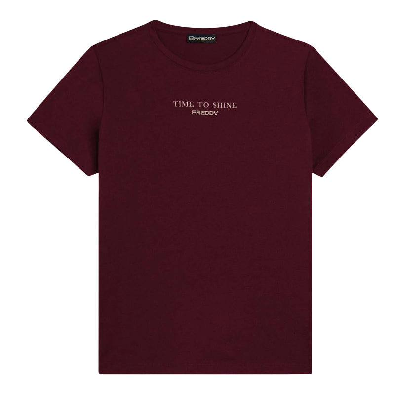 T-Shirt donna stampa dorata
