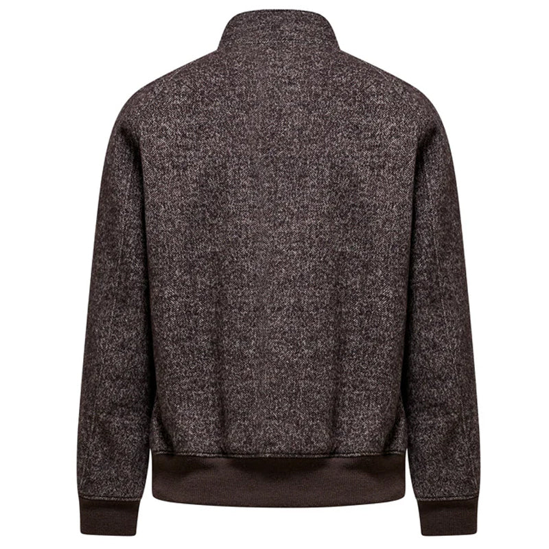 Giacca uomo bomber lana spigato