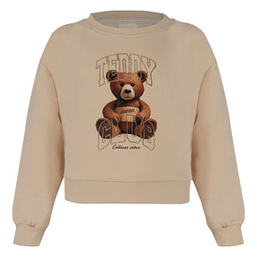 Felpa bambina crew teddy club