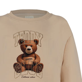 Felpa bambina crew teddy club