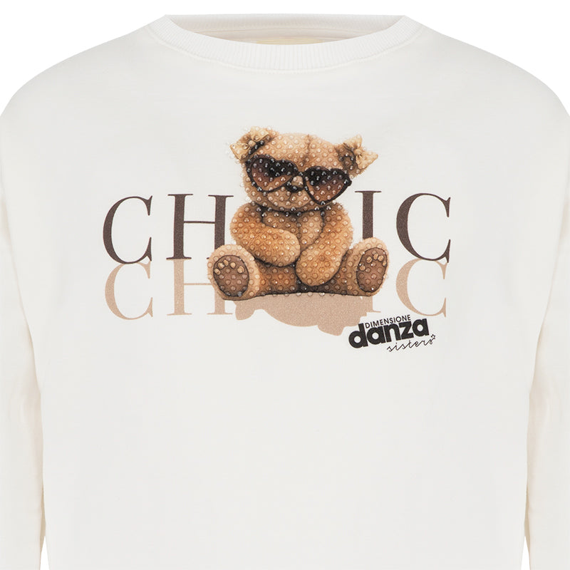 Felpa bambina little teddy